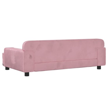 vidaXL Καναπές Παιδικός Ροζ 90x53x30cm από Βελούδο 1 τεμ.