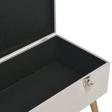 vidaXL Πάγκος με Αποθηκευτικό Χώρο Γκρι Βελούδινος 80x34x42cm 1 τεμ.