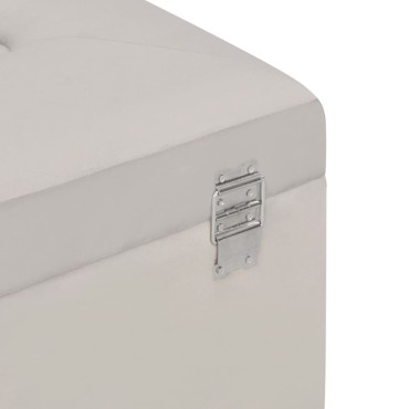 vidaXL Πάγκος με Αποθηκευτικό Χώρο Γκρι Βελούδινος 80x34x42cm 1 τεμ.