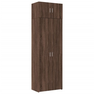 vidaXL Ραφιέρα με Ντουλάπια Καφέ Δρυς 70x42,5x225cm από Επεξ. Ξύλο 1 τεμ.