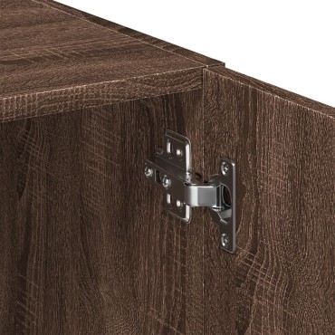 vidaXL Ραφιέρα με Ντουλάπια Καφέ Δρυς 70x42,5x225cm από Επεξ. Ξύλο 1 τεμ.