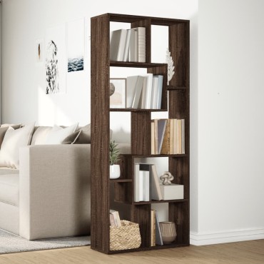vidaXL Βιβλιοθήκη/Διαχωριστικό Χώρου Δρυς 67x25x161,5cm Επεξ. Ξύλο 1 τεμ.