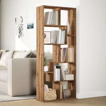 vidaXL Βιβλιοθήκη/Διαχωριστικό Χώρου Δρυς 67x25x161,5cm Επεξ. Ξύλο 1 τεμ.