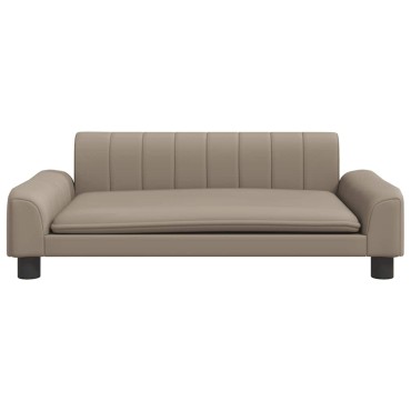 vidaXL Κρεβάτι Σκύλου Καπουτσίνο 90 x 53 x 30 εκ. Βελούδινο