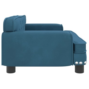 vidaXL Καναπές Παιδικός Μπλε 70x45x30cm από Βελούδο 1 τεμ.