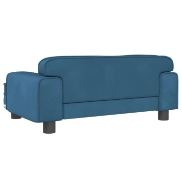 vidaXL Καναπές Παιδικός Μπλε 70x45x30cm από Βελούδο 1 τεμ.
