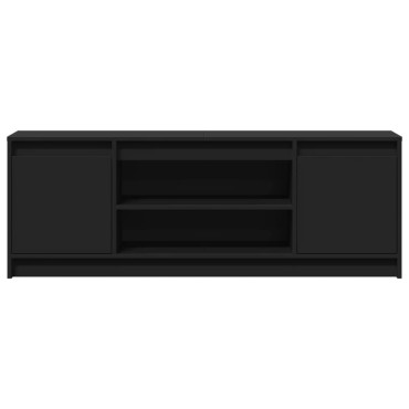 vidaXL Έπιπλο Τηλεόρασης με LED Μαύρο 139,5x34x50cm από Επεξ. Ξύλο
