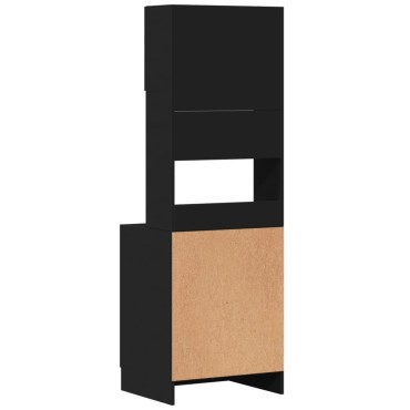 vidaXL Στήλη Κουζίνας Μαύρη 60x50x180cm από Επεξεργασμένο Ξύλο