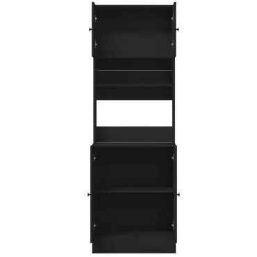 vidaXL Στήλη Κουζίνας Μαύρη 60x50x180cm από Επεξεργασμένο Ξύλο