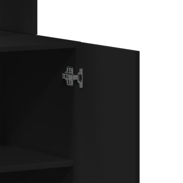 vidaXL Στήλη Κουζίνας Μαύρη 60x50x180cm από Επεξεργασμένο Ξύλο