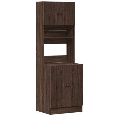 vidaXL Στήλη Κουζίνας Καφέ Δρυς 60x50x180cm από Επεξεργασμένο Ξύλο