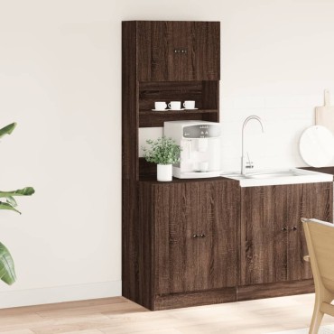vidaXL Στήλη Κουζίνας Καφέ Δρυς 60x50x180cm από Επεξεργασμένο Ξύλο