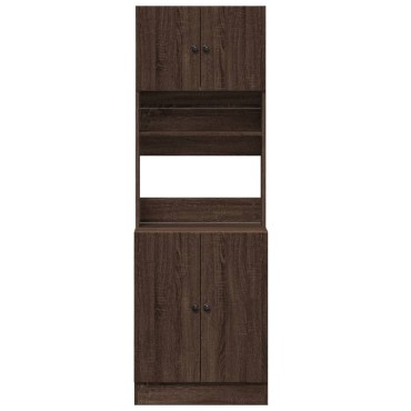 vidaXL Στήλη Κουζίνας Καφέ Δρυς 60x50x180cm από Επεξεργασμένο Ξύλο