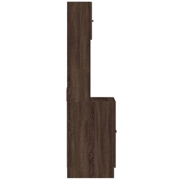 vidaXL Στήλη Κουζίνας Καφέ Δρυς 60x50x180cm από Επεξεργασμένο Ξύλο