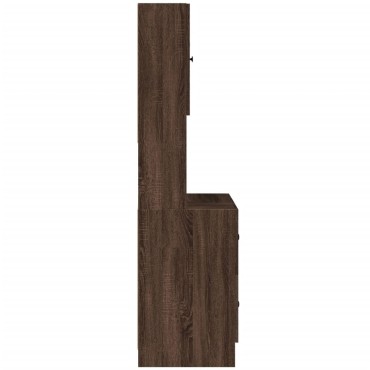 vidaXL Στήλη Κουζίνας Καφέ Δρυς 95x50x180cm από Επεξεργασμένο Ξύλο