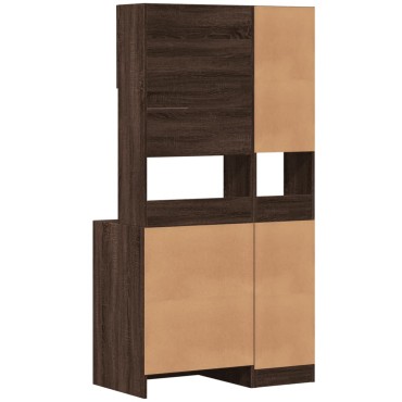 vidaXL Στήλη Κουζίνας Καφέ Δρυς 95x50x180cm από Επεξεργασμένο Ξύλο