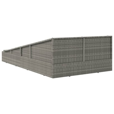 vidaXL Ξαπλώστρα - Κρεβάτι Κήπου Γκρι 110x200cm Συνθετικό Ρατάν