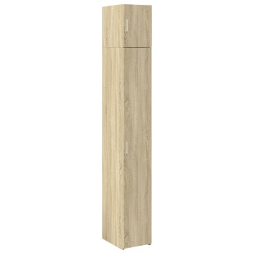 vidaXL Ντουλάπι Αποθήκευσης Στενό Δρυς 30x42,5x225cm Επεξεργ. Ξύλο 1 τεμ.