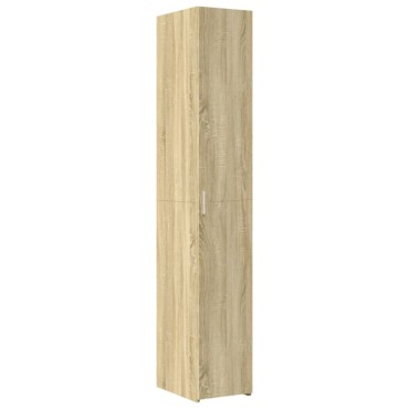 vidaXL Ντουλάπι Αποθήκευσης Στενό Δρυς 30x42,5x225cm Επεξεργ. Ξύλο 1 τεμ.
