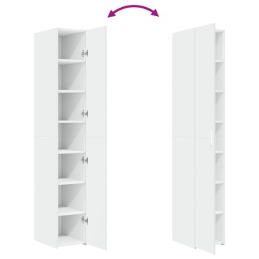 vidaXL Ντουλάπι Λευκό 30x42,5x185cm από Επεξεργασμένο Ξύλο 1 τεμ.