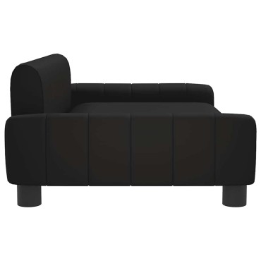 vidaXL Κρεβάτι Σκύλου Μαύρο 90 x 53 x 30 εκ. από Συνθετικό Δέρμα