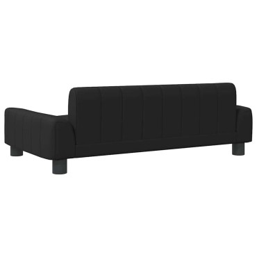 vidaXL Κρεβάτι Σκύλου Μαύρο 90 x 53 x 30 εκ. από Συνθετικό Δέρμα