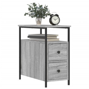 vidaXL Κομοδίνο Γκρι Sonoma 30x60x60cm από Επεξεργασμένο Ξύλο 1 τεμ.