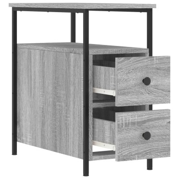 vidaXL Κομοδίνο Γκρι Sonoma 30x60x60cm από Επεξεργασμένο Ξύλο 1 τεμ.