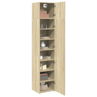 vidaXL Ντουλάπι Αποθήκευσης Στενό Δρυς 45x42,5x225cm Επεξεργ. Ξύλο 1 τεμ.