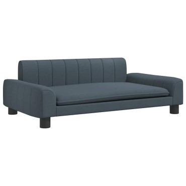 vidaXL Κρεβάτι Σκύλου Σκούρο Γκρι 90 x 53 x 30 εκ. Υφασμάτινο