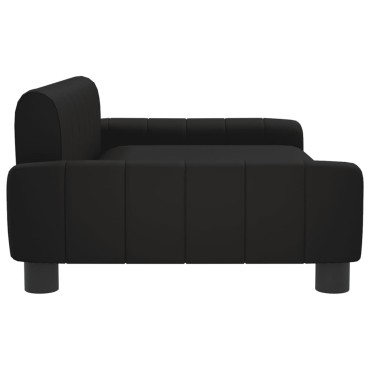 vidaXL Καναπές Παιδικός Μαύρος 90x53x30cm από Συνθετικό Δέρμα 1 τεμ.