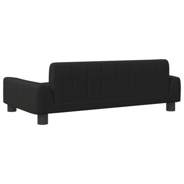 vidaXL Καναπές Παιδικός Μαύρος 90x53x30cm από Συνθετικό Δέρμα 1 τεμ.