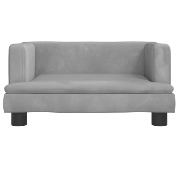 vidaXL Καναπές Παιδικός Ανοιχτό Γκρι 60x40x30cm από Βελούδο 1 τεμ.