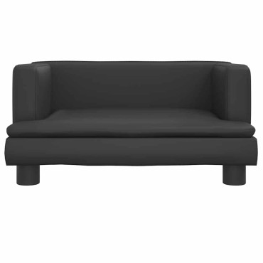 vidaXL Κρεβάτι Σκύλου Μαύρο 60 x 40 x 30 εκ. από Συνθετικό Δέρμα