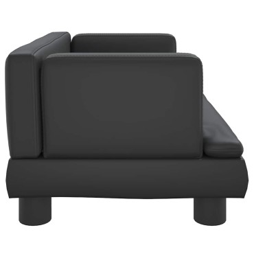 vidaXL Κρεβάτι Σκύλου Μαύρο 60 x 40 x 30 εκ. από Συνθετικό Δέρμα