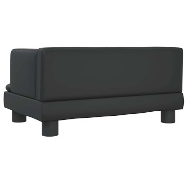 vidaXL Κρεβάτι Σκύλου Μαύρο 60 x 40 x 30 εκ. από Συνθετικό Δέρμα