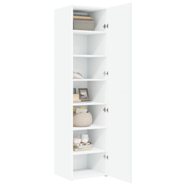 vidaXL Ντουλάπι Λευκό 45x42,5x185cm από Επεξεργασμένο Ξύλο 1 τεμ.