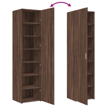 vidaXL Ντουλάπι Καφέ Δρυς 45x42,5x185cm από Επεξεργασμένο Ξύλο 1 τεμ.