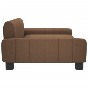 vidaXL Καναπές Παιδικός Καφέ 90x53x30cm από Ύφασμα 1 τεμ.