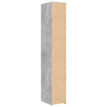 vidaXL Ντουλάπι Γκρι Σκυροδέματος 30x42,5x185cm Επεξεργασμένο Ξύλο 1 τεμ.