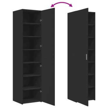 vidaXL Ντουλάπι Μαύρο 45x42,5x185cm από Επεξεργασμένο Ξύλο 1 τεμ.