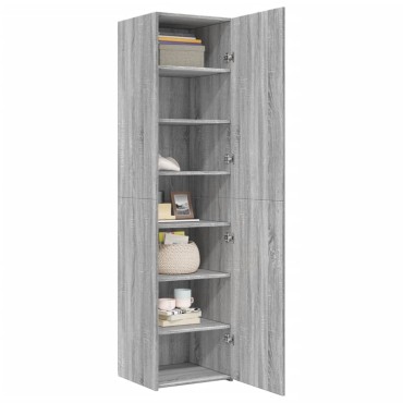 vidaXL Ντουλάπι Γκρι Sonoma 45x42,5x185cm από Επεξεργασμένο Ξύλο 1 τεμ.