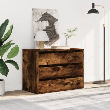 vidaXL Συρταριέρα Καπνιστή Δρυς 80x41x58cm από Επεξεργ. Ξύλο 1 τεμ.