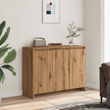 vidaXL Μπουφές Αρτισιανή Δρυς 102x33x75cm από Επεξεργασμένο Ξύλο 1 τεμ.