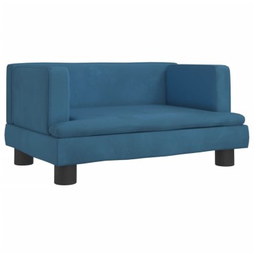 vidaXL Καναπές Παιδικός Μπλε 60x40x30cm από Βελούδο 1 τεμ.