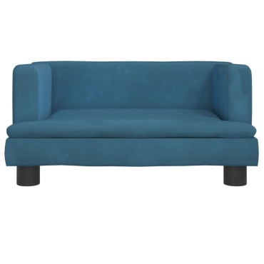 vidaXL Καναπές Παιδικός Μπλε 60x40x30cm από Βελούδο 1 τεμ.