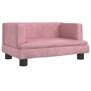 vidaXL Καναπές Παιδικός Ροζ 60x40x30cm από Βελούδο 1 τεμ.