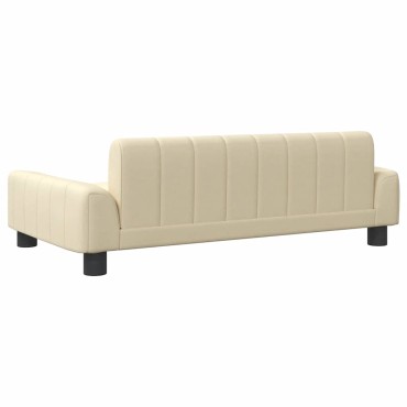 vidaXL Κρεβάτι Σκύλου Κρεμ 90 x 53 x 30 εκ. Υφασμάτινο