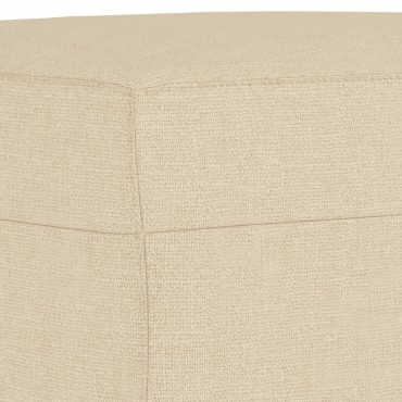 vidaXL Υποπόδιο Κρεμ 70x55x41cm Υφασμάτινο 1 τεμ.