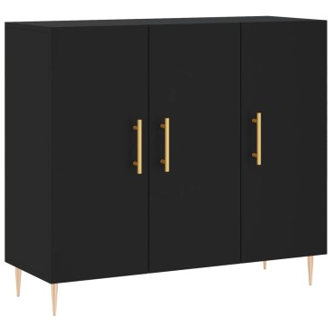 vidaXL Ντουλάπι Μαύρο 90x34x80cm από Επεξεργασμένο Ξύλο 1 τεμ.